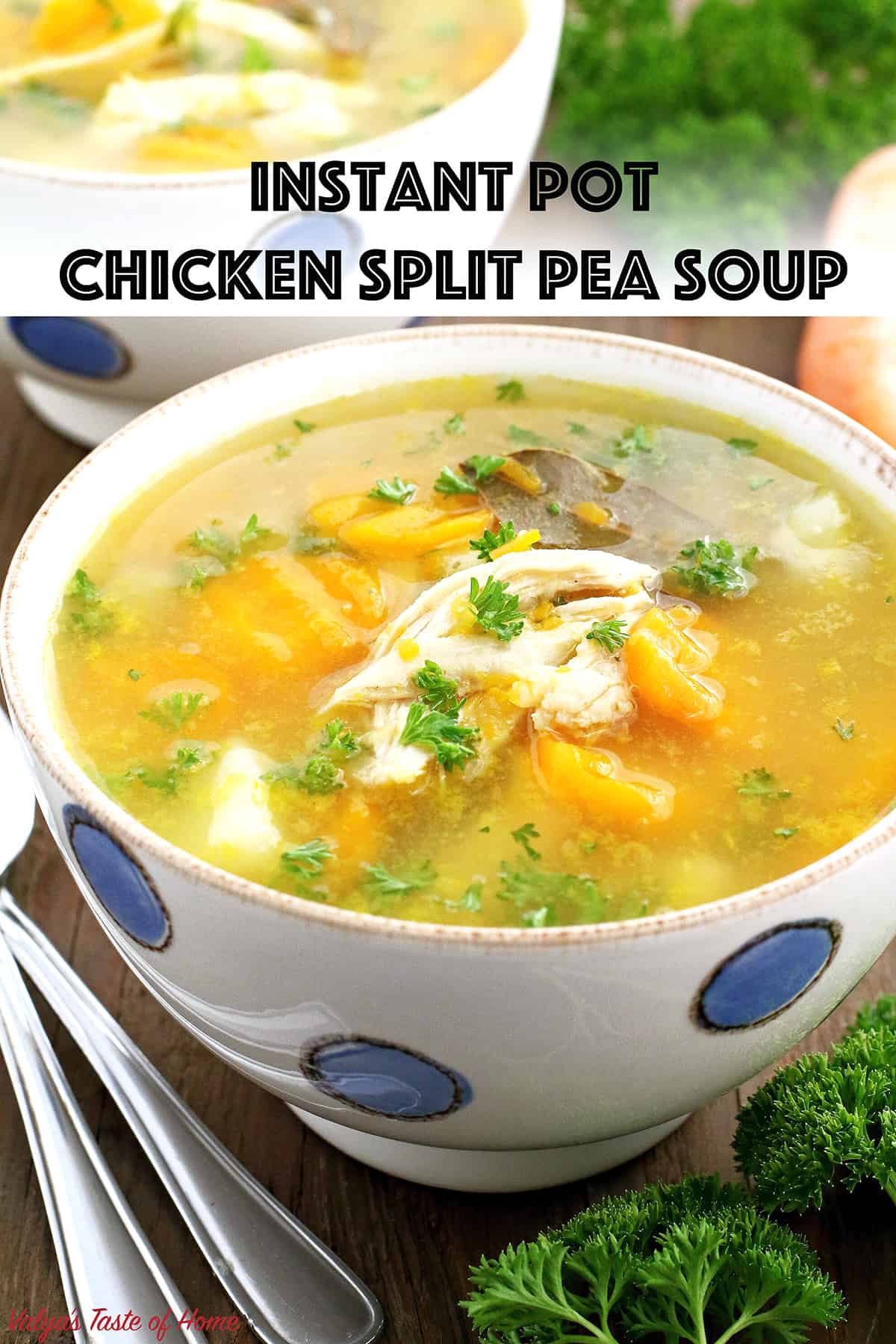 This Instant Pot Chicken Split Pea Soup Recipe is unique and fantastic. It's light but also tastes rich and satisfying. It will also do a great job of keeping chills at bay and make you feel all warm and cozy inside.