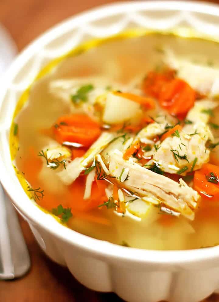 The richly flavored turkey makes this soup one of a kind. It tastes so flavorful, light and satisfying. It also keeps you warm and cozy on a cool fall day. This soup recipe is so easy to make and offers cravable flavors of turkey, vegetables, and rice. When else in the year can you enjoy Leftover Turkey Soup? Enjoy my friends!