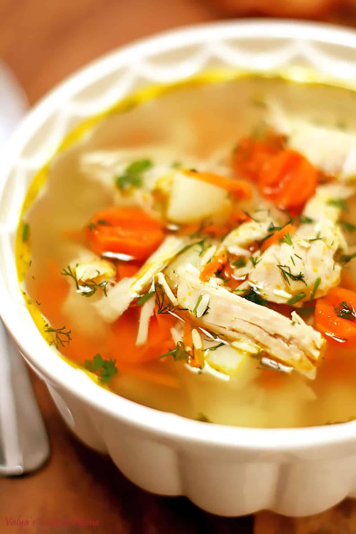 The richly flavored turkey makes this soup one of a kind. It tastes so flavorful, light and satisfying. It also keeps you warm and cozy on a cool fall day. This soup recipe is so easy to make and offers cravable flavors of turkey, vegetables, and rice. When else in the year can you enjoy Leftover Turkey Soup? Enjoy my friends!