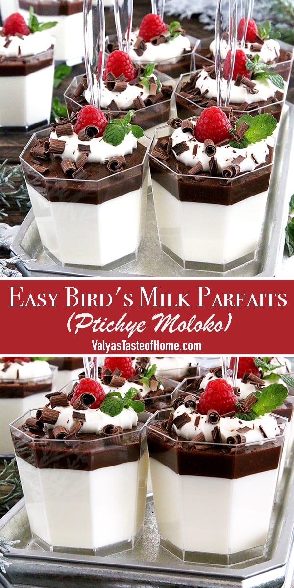 An amazingly delicious creamy mousse-like base, covered with a thin layer of cacao-jelly, topped with smooth whipping cream, and dressed with berries and shaved dark chocolate.
