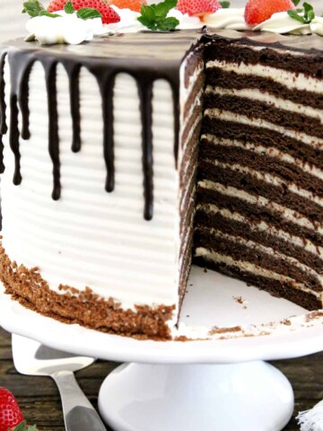 The Best Chocolate Spartak Cake is truly amazing and one of the best! It has many thin layers of soft and moist chocolatey delight with smooth and delicate frosting.