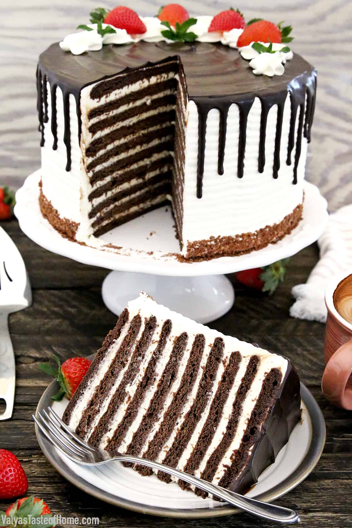 The Best Chocolate Spartak Cake is truly amazing and one of the best! It has many thin layers of soft and moist chocolatey delight with smooth and delicate frosting.