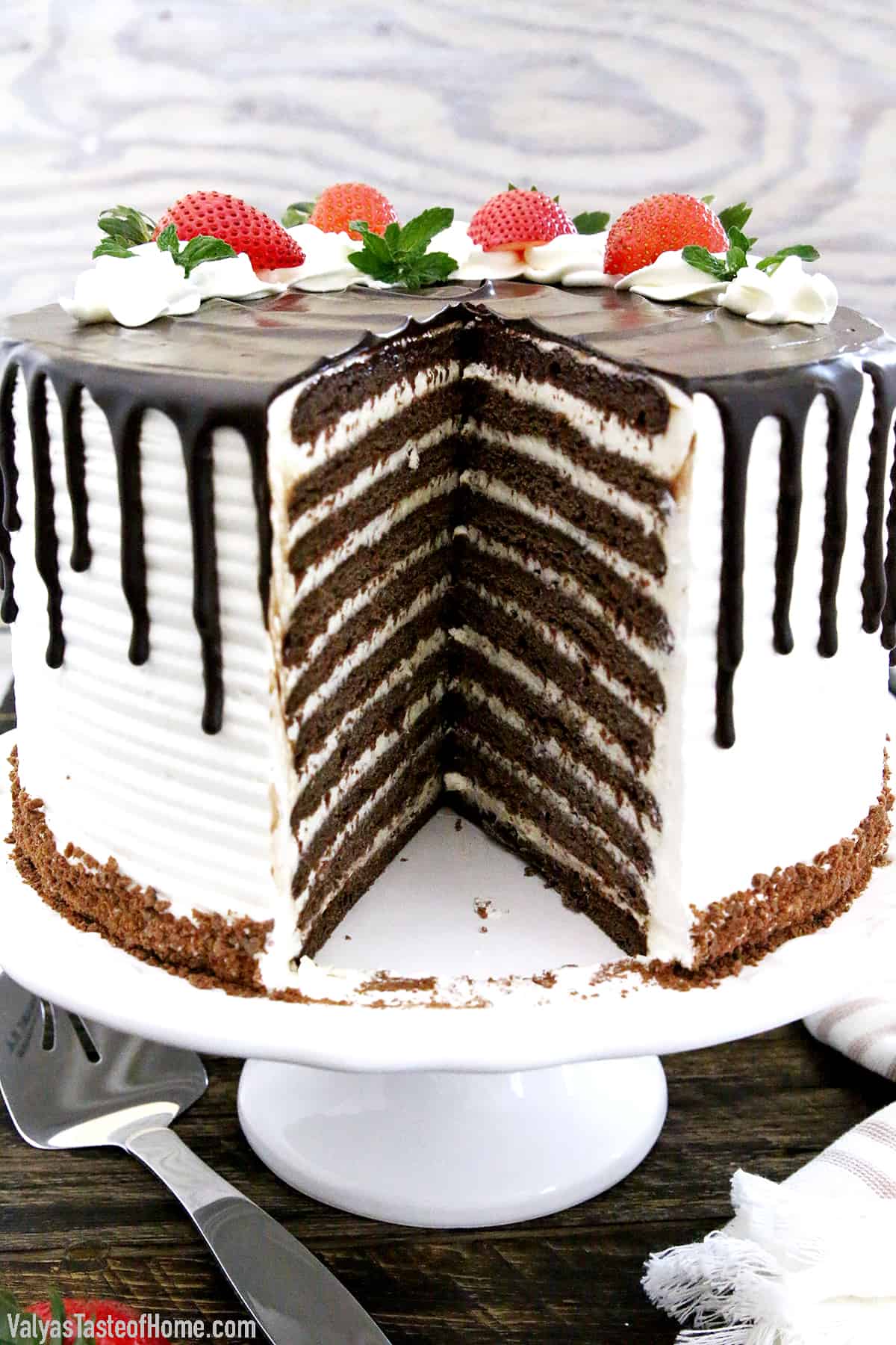The Best Chocolate Spartak Cake is truly amazing and one of the best! It has many thin layers of soft and moist chocolatey delight with smooth and delicate frosting.