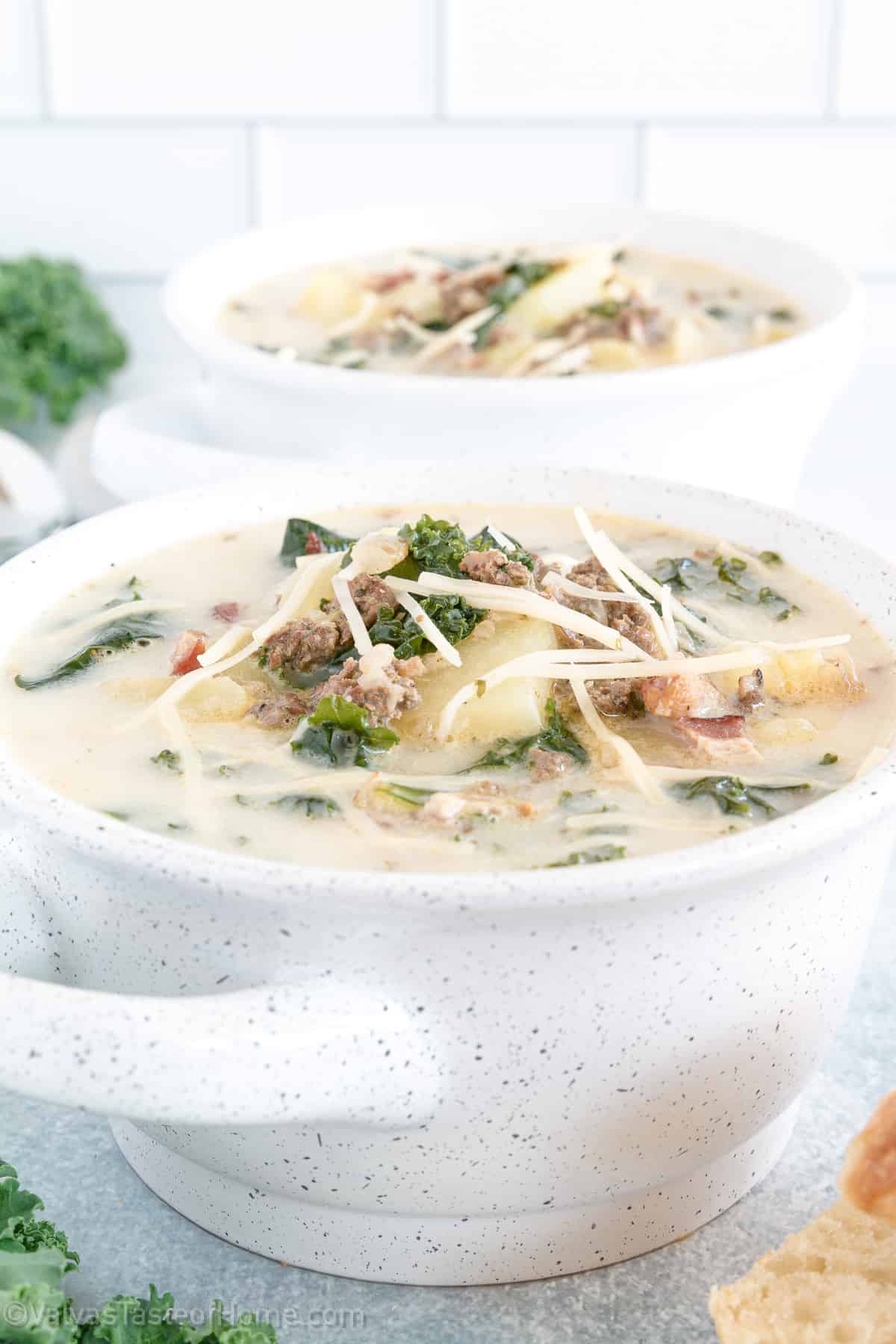 This Zuppa Toscana recipe is sure to satisfy your cravings for some comfort food, whether you're cooking for a big group or just want a warm lunch for yourself and your family. 