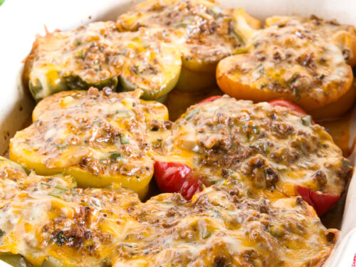 Stuffed peppers with shop cheese