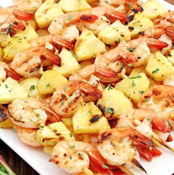 This Grilled Hawaiian Shrimp Kabobs Recipe is easy to put together. They require very few ingredients and work, but their presence can make anyone drool. It’s perfect for the upcoming holidays, for the park, or for your backyard family gathering.