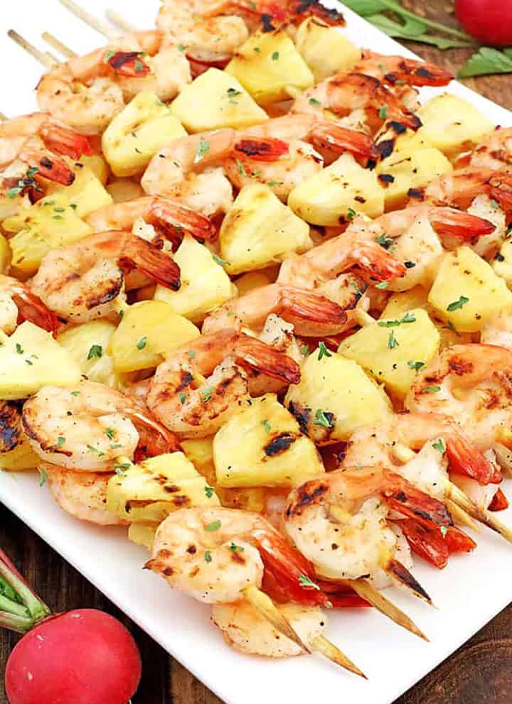This Grilled Hawaiian Shrimp Kabobs Recipe is easy to put together. They require very few ingredients and work, but their presence can make anyone drool. It’s perfect for the upcoming holidays, for the park, or for your backyard family gathering.