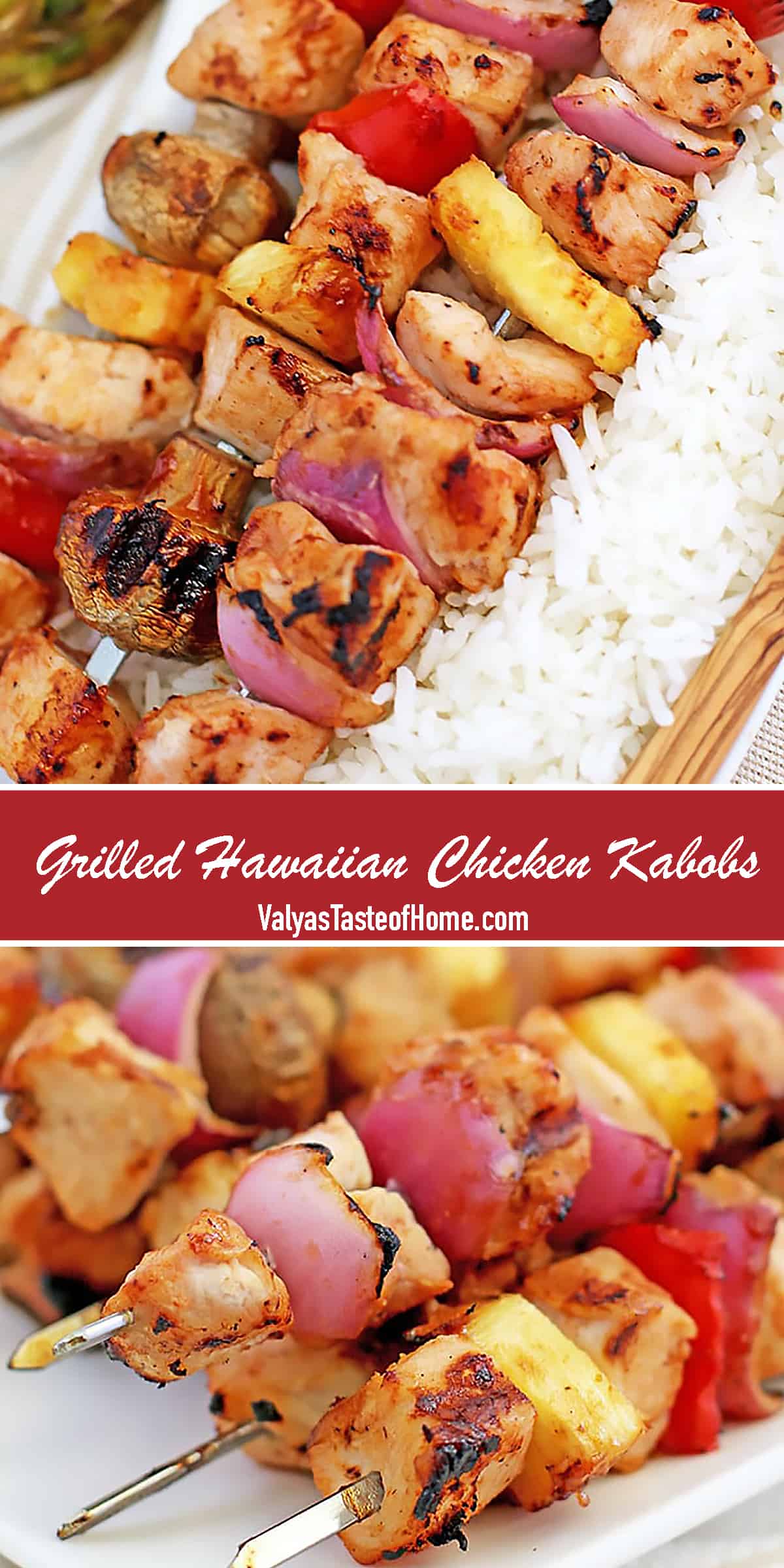 Grilled Hawaiian Chicken Kabobs