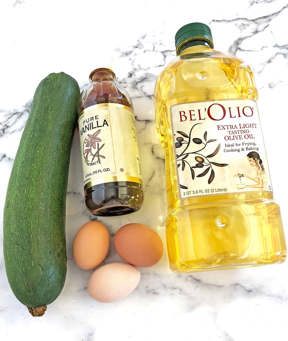 Wet Ingredients to make the bread zucchini bread