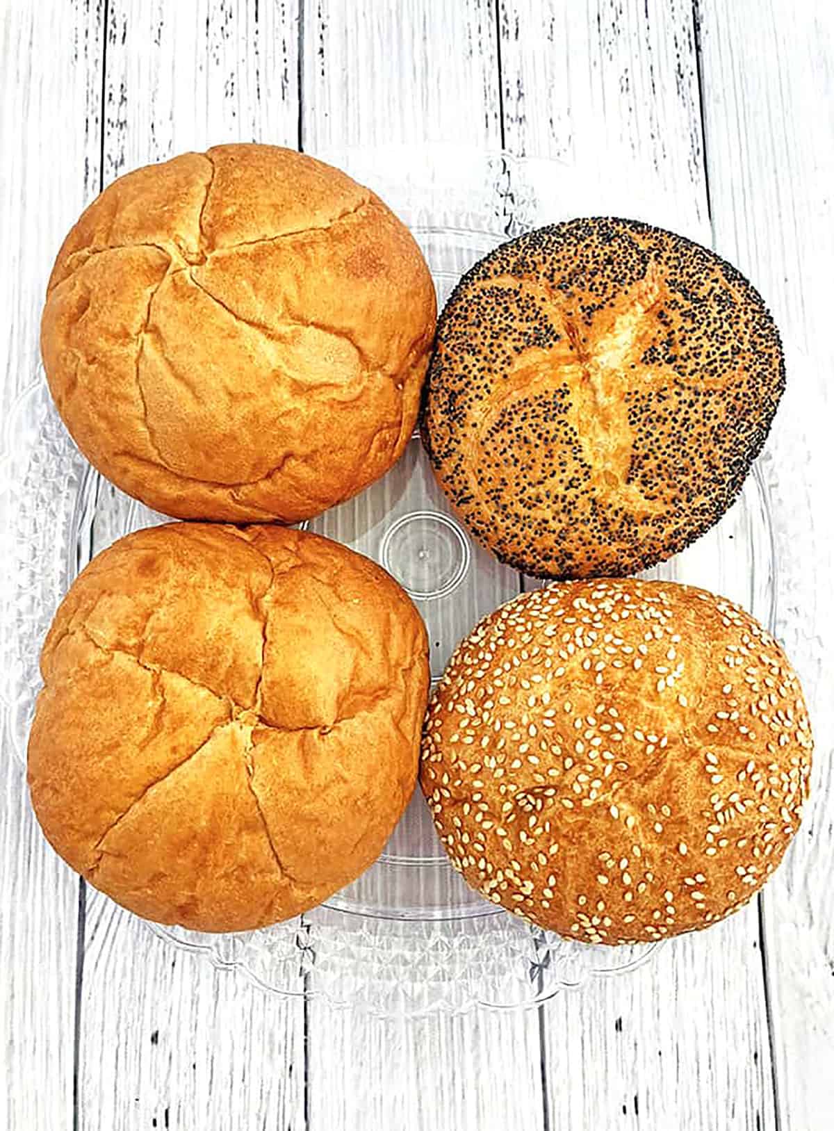 We'll need some bread buns to load all the ingredients on. Grab your favorite from the store or make your own homemade burger buns.