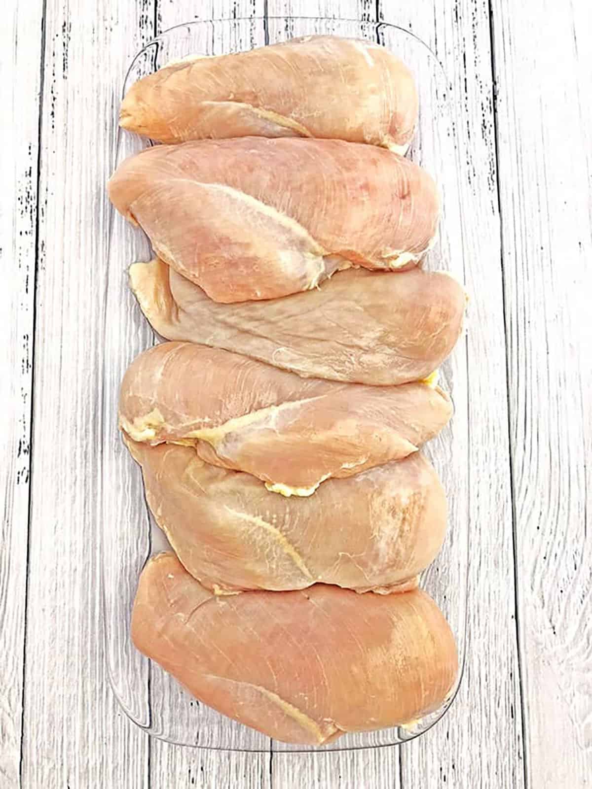 You can also use boneless skinless chicken thighs, just watch for the bones. 