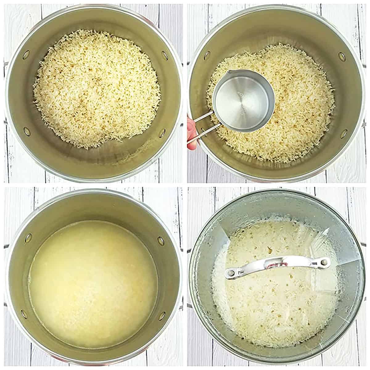 As soon as the rice starts boiling (in about 30 seconds) reduce the heat to low and set the timer for 15 minutes to simmer.