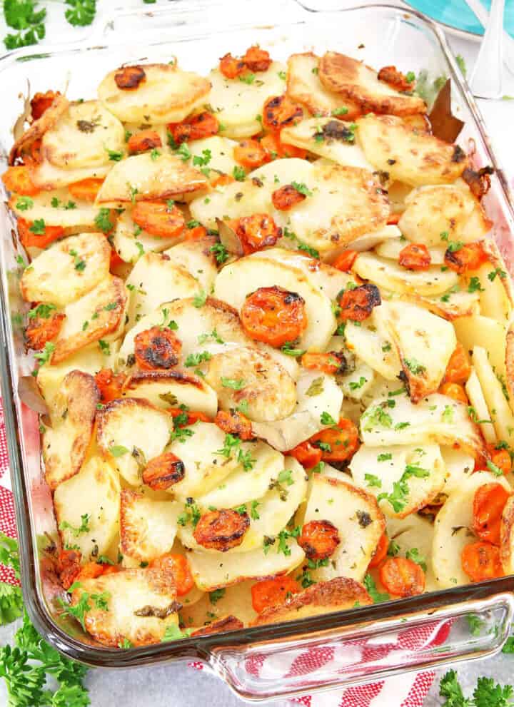 Your delicious Scalloped Potatoes are ready to be served! Enjoy with your favorite salad and meat sides! Or simply the country way, with a cup of cold buttermilk!