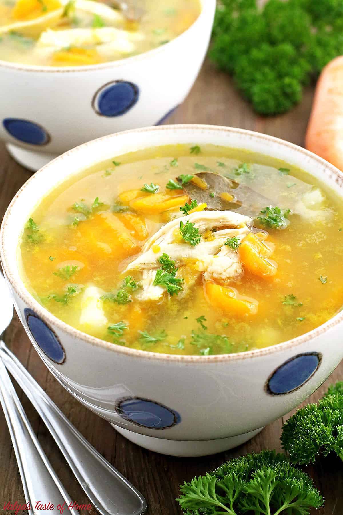 What goes well with a chilly, fall day? A hearty bowl of steamy-hot soup! This Instant Pot Chicken Split Pea Soup Recipe is unique and fantastic. It's light but also tastes rich and satisfying. It will also do a great job of keeping chills at bay and make you feel warm and cozy inside.