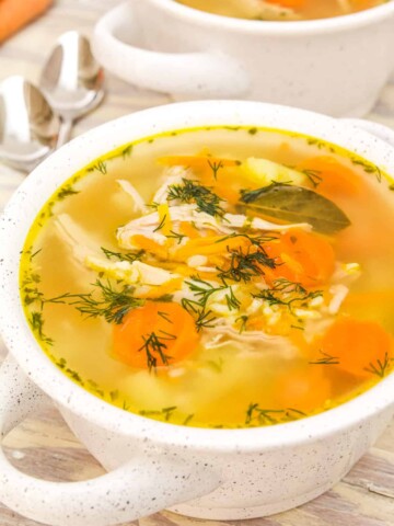 If you are lucky to have leftovers, this is one of the best things to do with them. This soup is filling yet light enough to fully enjoy after a heavy holiday meal! The flavors are robust and comforting for the perfect fall/winter soup.