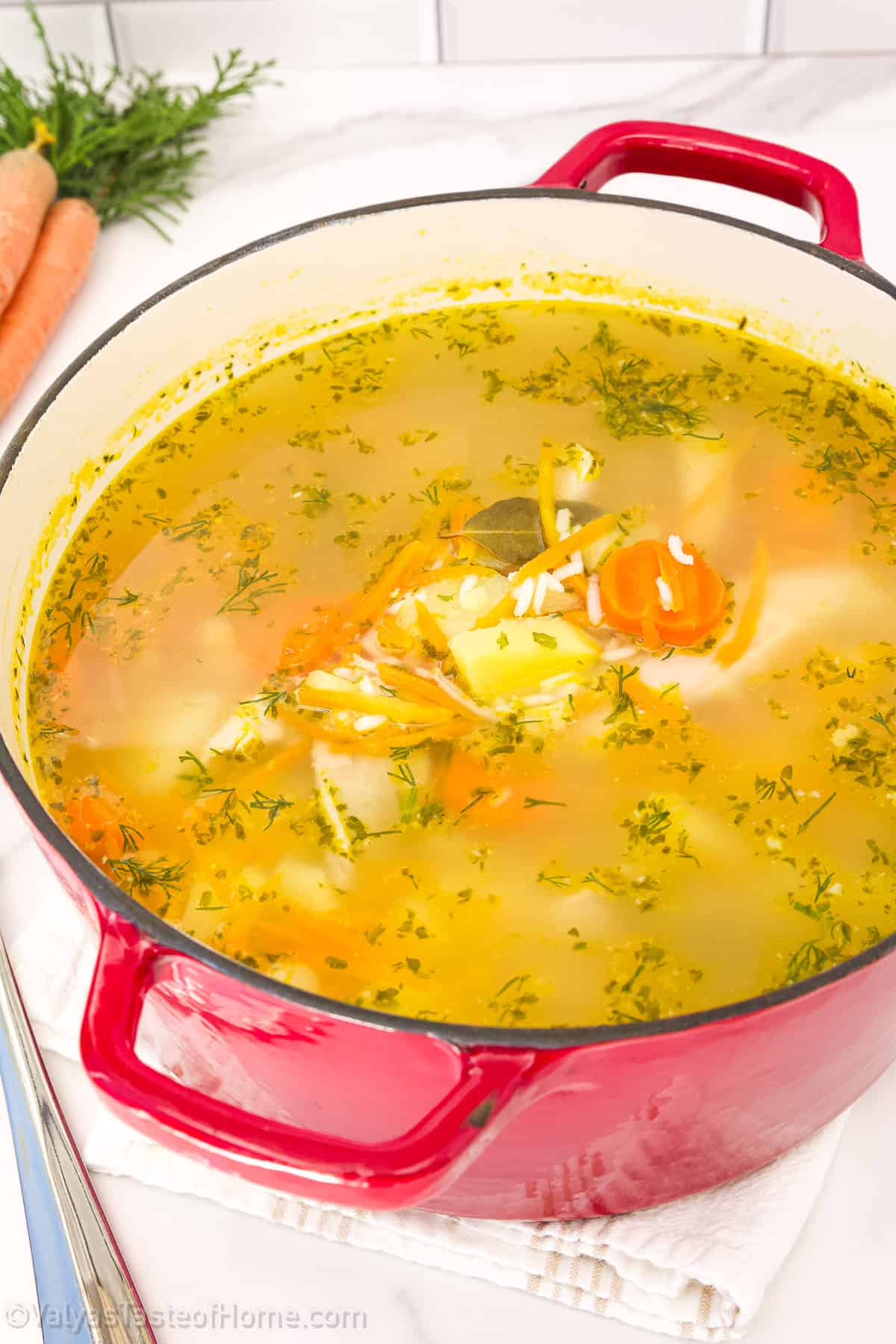 Take advantage of your holiday extras by using your leftover turkey to make this delicious Leftover Turkey Soup! It's heartwarming and truly comforting.