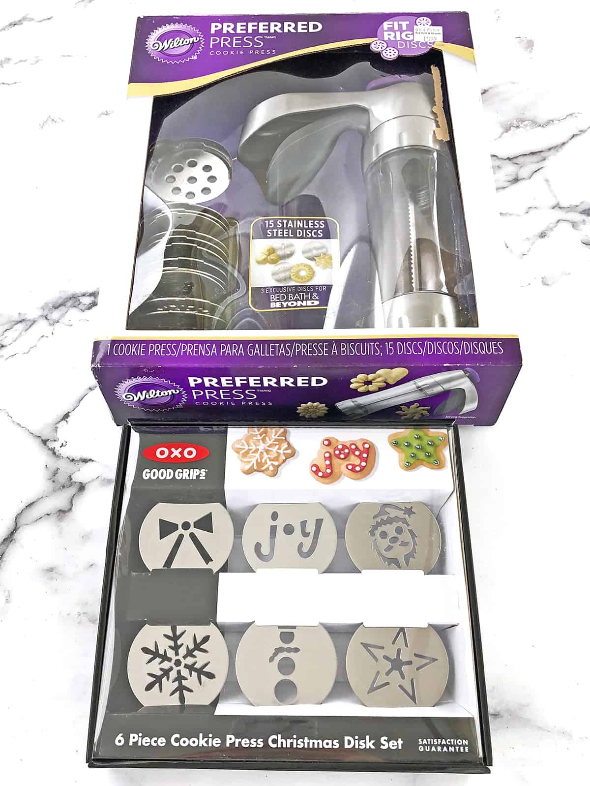 OXO Good Grips 6 Piece Cookie Press Christmas Disk Set