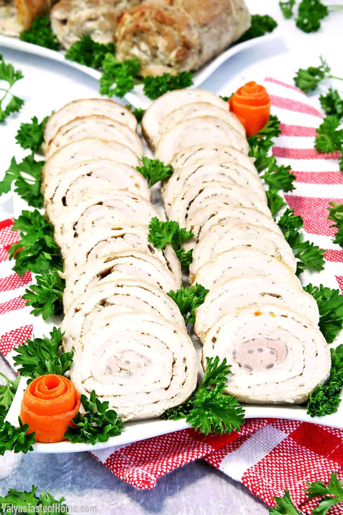 This Pork Roulade is a delicious and impressive recipe that you should try for your next family dinner, special occasion, dinner party, or even for your Christmas dinner!