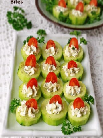 these cucumber bites are crowd pleasure