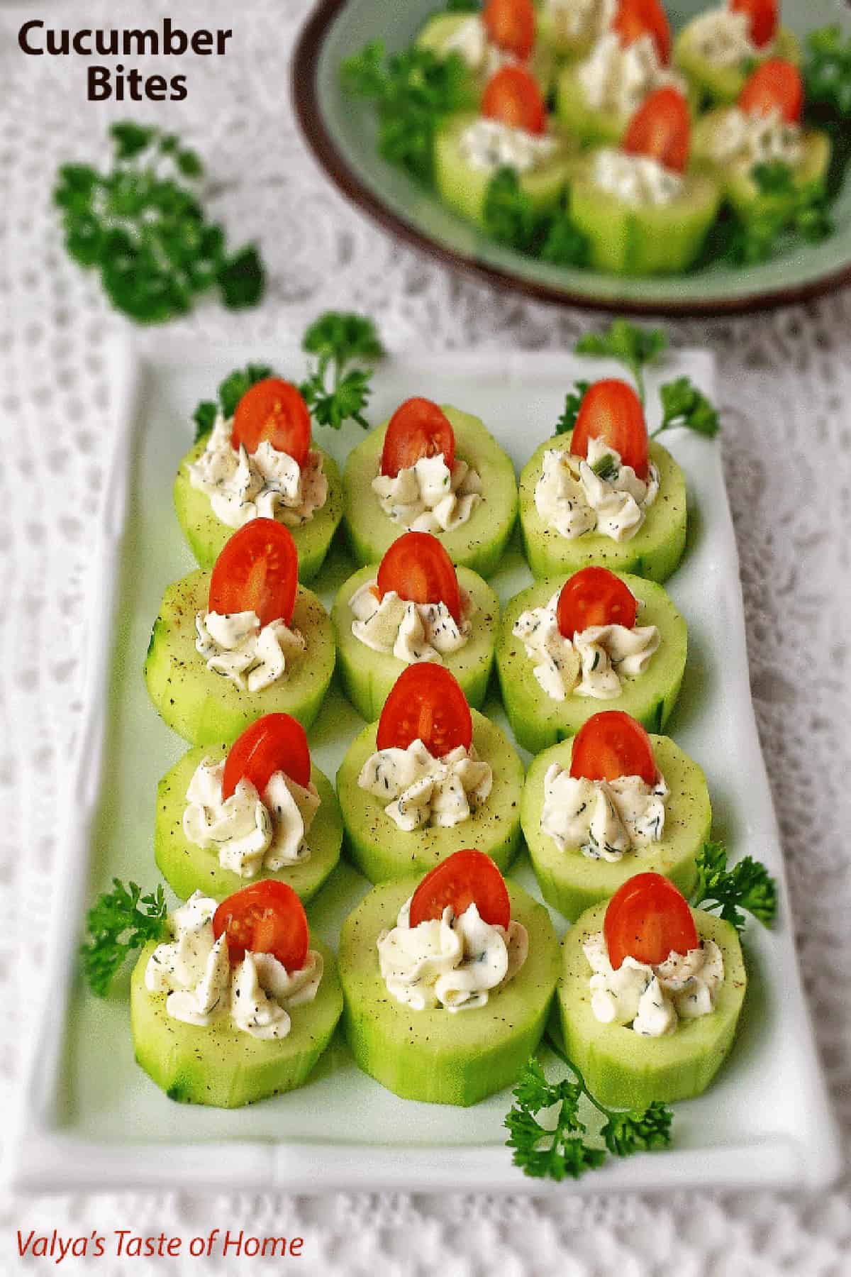 This impressive little Cucumber Bites Appetizers Recipe is fantastic for a number of reasons. They come together quickly, making them perfect for entertaining.