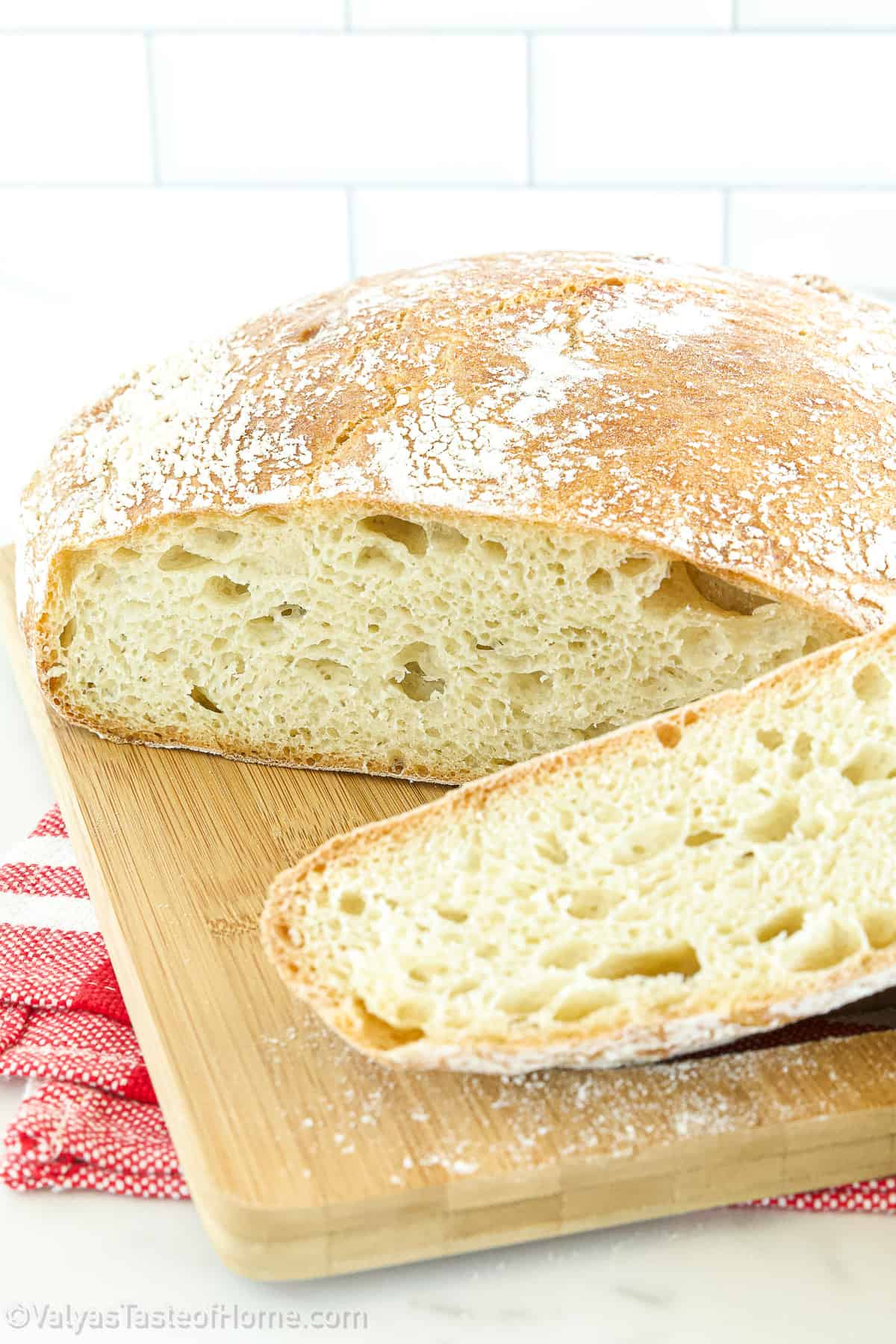 These types of crusty breads are very popular among bakers because they are delicious and pretty easy to make. They are also perfect for sandwiches.