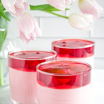 This Jello Mousse features layers of homemade jello mouse with fresh fruits and clear jello for a stunning dessert that tastes even better than it looks!