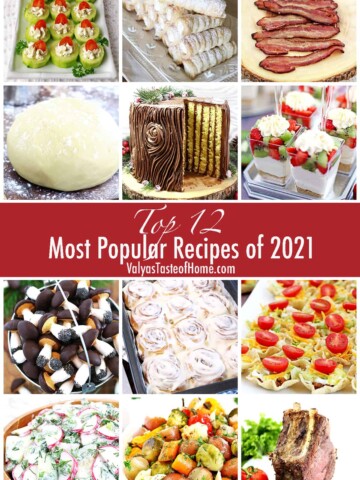 This is a list of the Top 12 Most Popular Recipes of 2021 according to google analytics. It always has been fun to see which recipes were the most popular of the year.