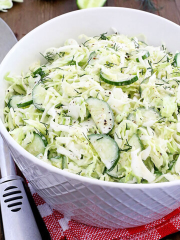 This Cabbage and Cucumber Salad is very easy to make and sure is healthy. It's crispy, creamy, refreshing, and savory.