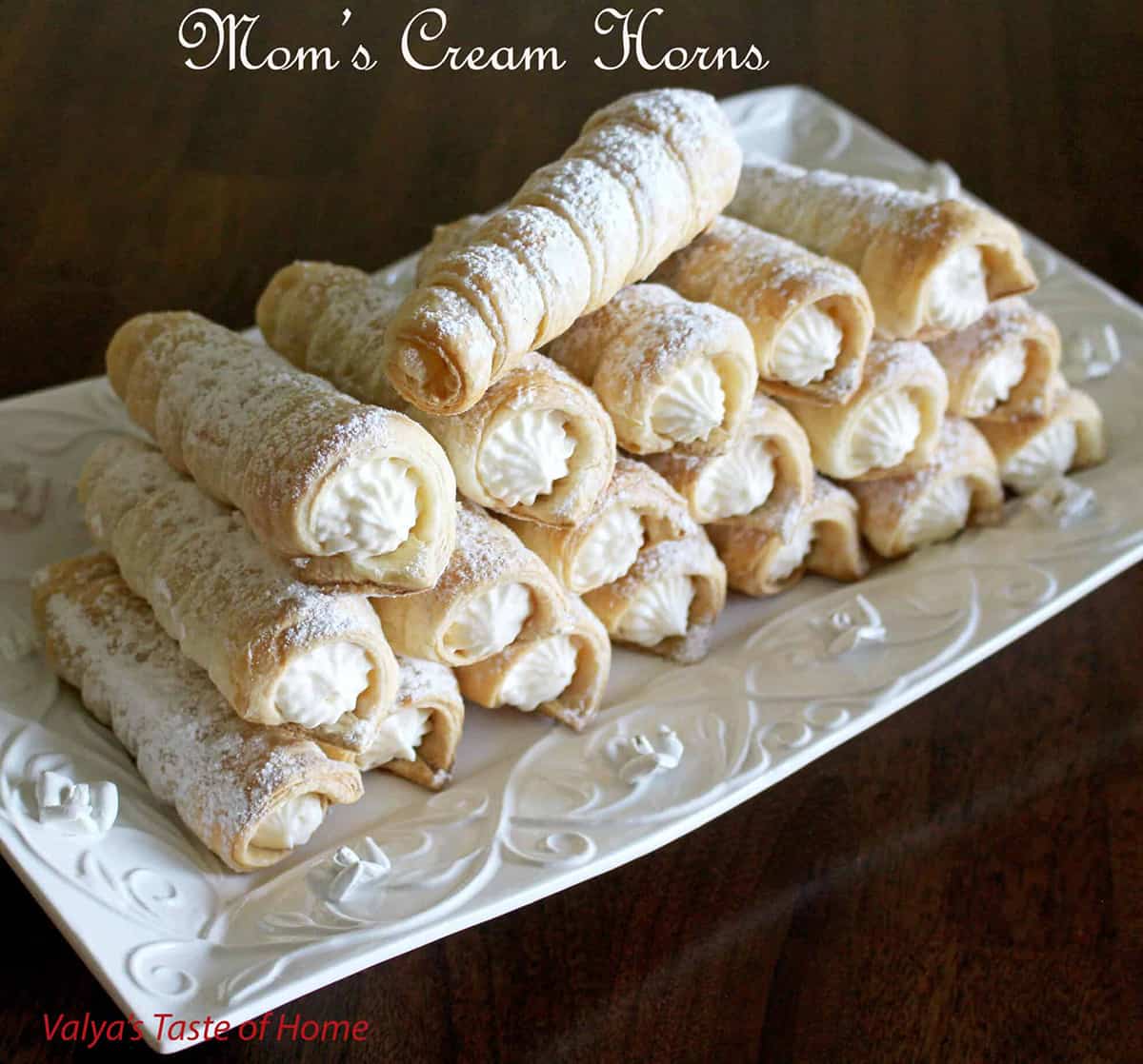 Making cream horns at home seems difficult at first, but with a little practice, it can turn out beautifully. These scrumptious Mom's Cream Horns are super easy to put together and terrific fun to eat!