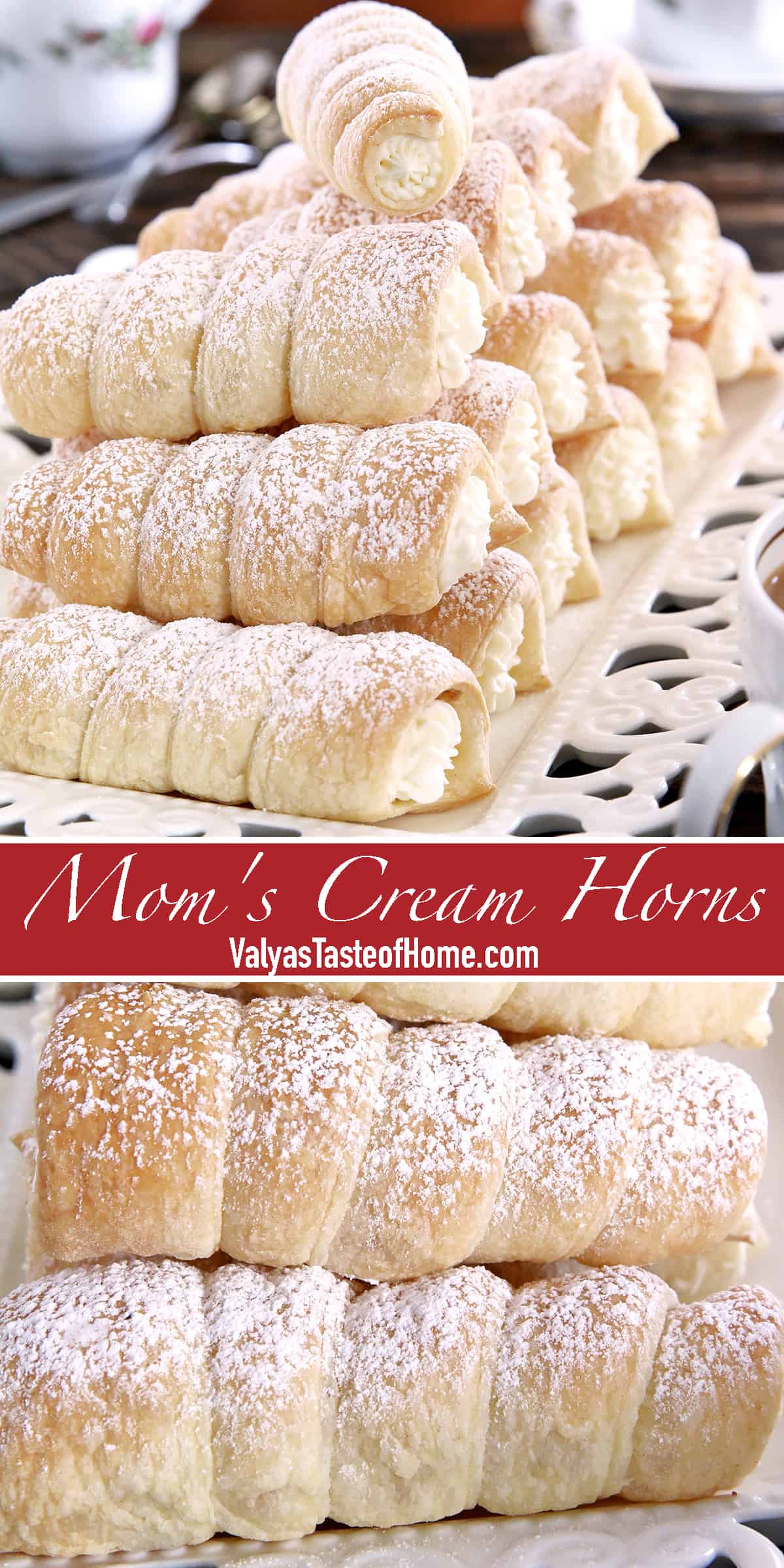 Making cream horns at home seems difficult at first, but with a little practice, it can turn out beautifully. These scrumptious Mom's Cream Horns are super easy to put together and terrific fun to eat!