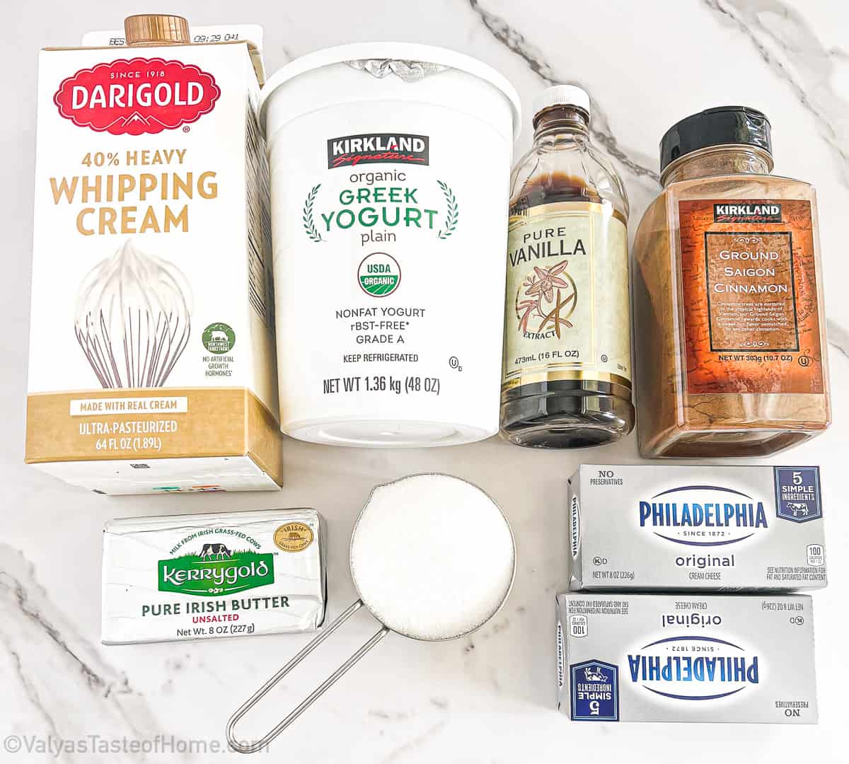 Ingredients on how to make cake frosting for the Simple Carrot Walnut Cake Recipe