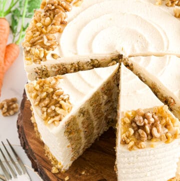 The name Simple Carrot Walnut Cake Recipe says it all!