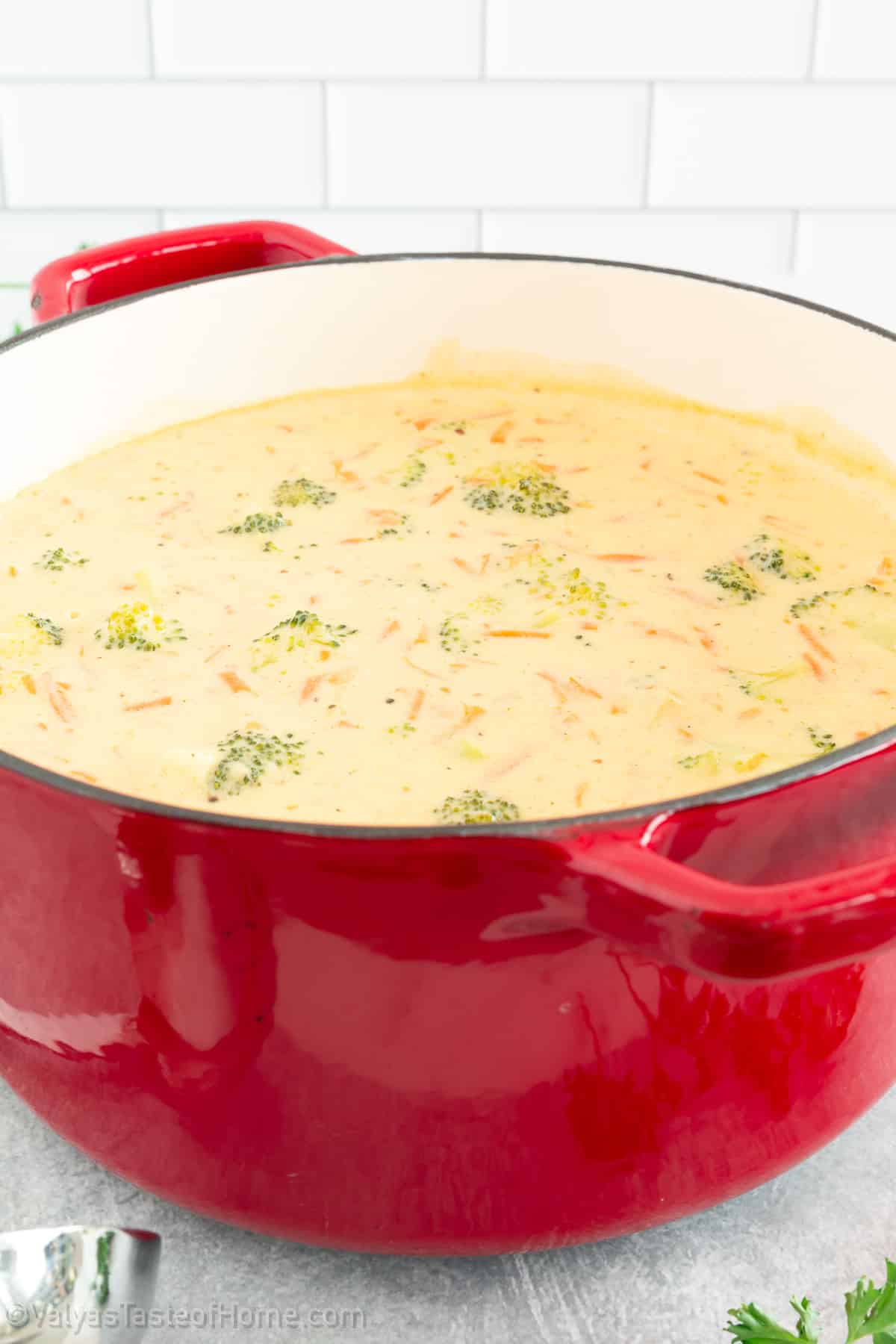 This Broccoli and Cheddar Soup combines the delicious flavors of tender broccoli in a creamy soup that has the perfect silky texture and includes cheddar cheese to just the right level!
