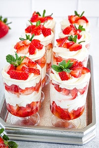 This strawberries and cream recipe is perfect for any occasion, from a casual outdoor gathering to a fancy dinner party.