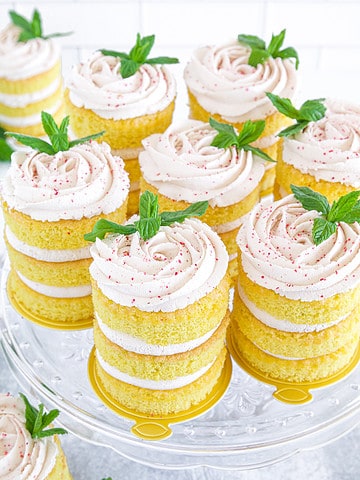 Raspberry mini cakes are delectable, mini desserts that combine the sweet and tangy flavors of raspberries with a rich and creamy frosting.