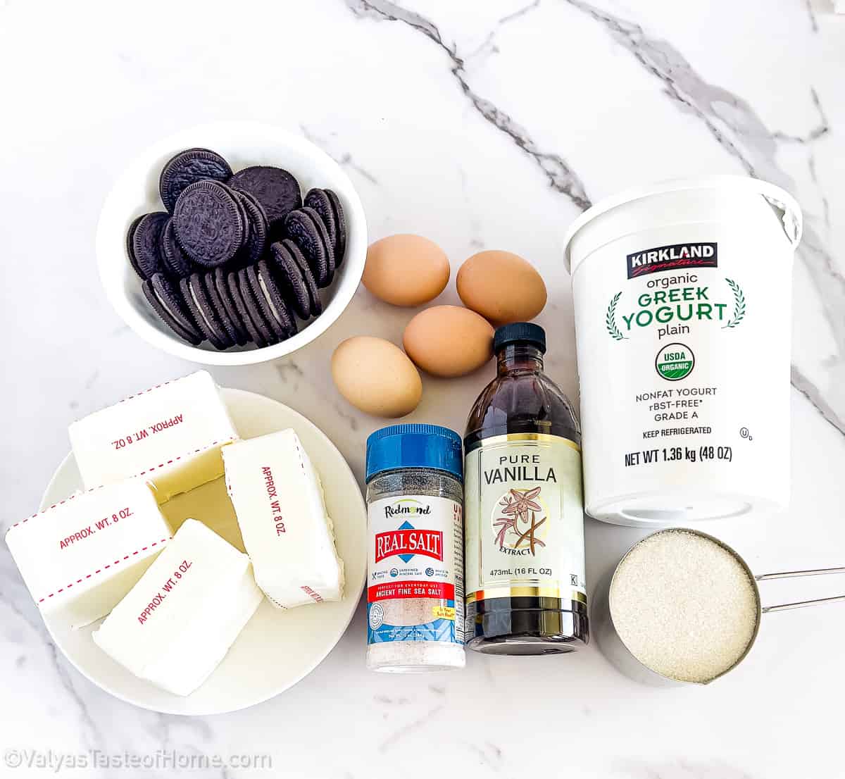 cheesecake batter ingredients that you most likely have in your pantry. 