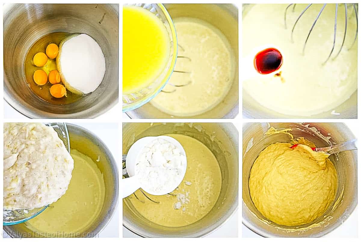 Mix well after each addition to make sure that the flour is fully incorporated into the batter.