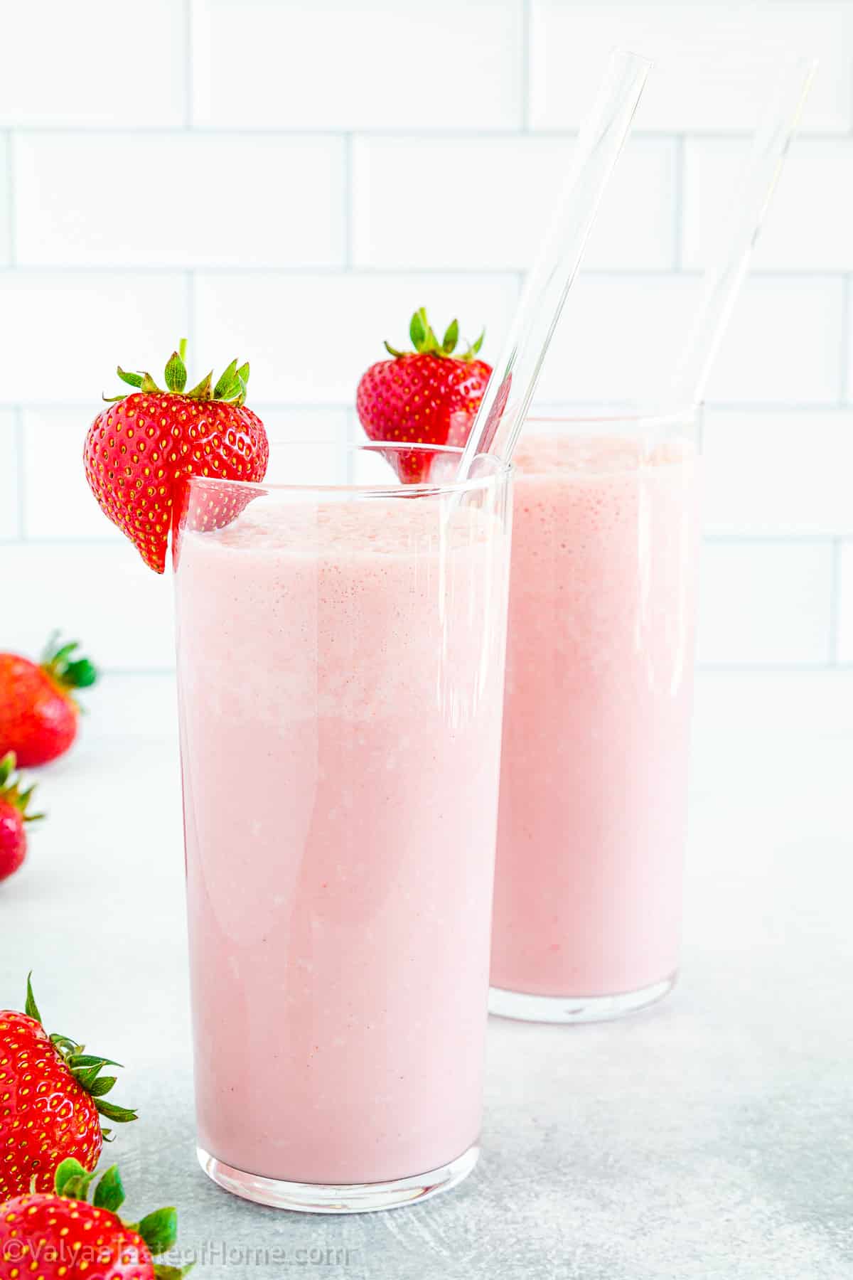 Made with fresh strawberries, creamy yogurt, and a touch of vanilla extract, this smoothie is the perfect blend of sweet and tangy flavors that will leave you feeling satisfied and energized. 