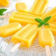 Made with ripe mangoes, creamy coconut milk, coconut water, and a touch of maple syrup these popsicles are not only incredibly easy to make, but they also boast a vibrant yellow color that is sure to brighten up any dessert table. 