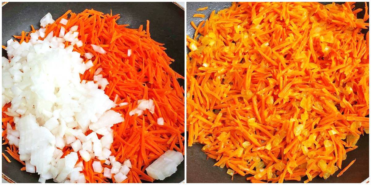 Fry the carrots for 5-7 minutes, stirring them every 1-2 minutes.