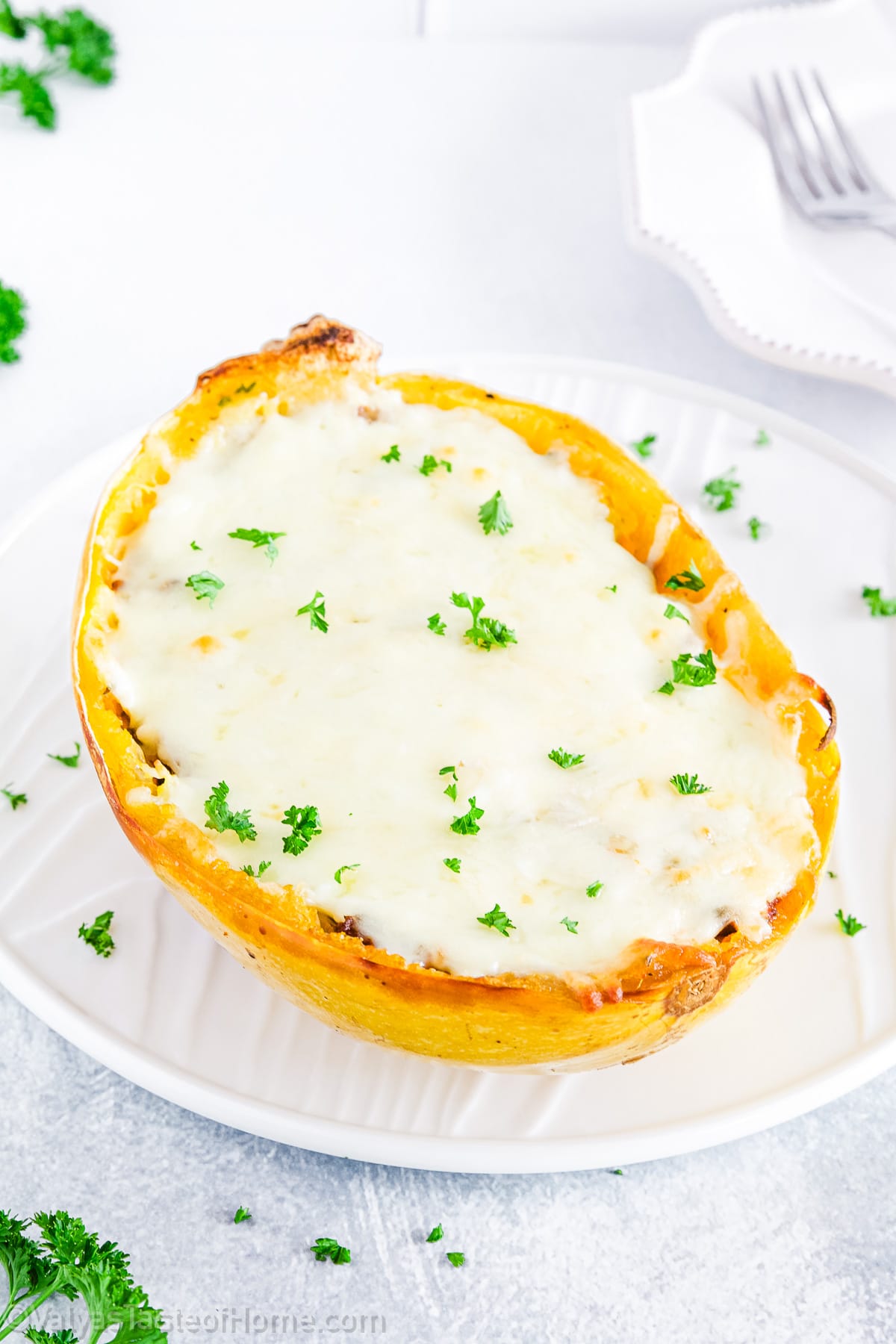Spaghetti squash lasagna boats is a delicious dish that uses spaghetti squash as the base for the most delicious lasagna filling ever.