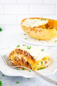 Spaghetti squash lasagna boats bring together the comfort of lasagna and the unique twist of spaghetti squash.