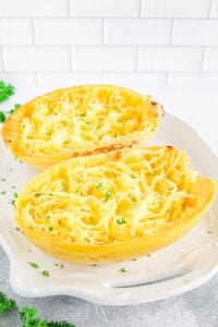If you've always wanted to learn how to cook spaghetti squash, my recipe is for you! It's the best and easiest way to do it for foolproof results every time!