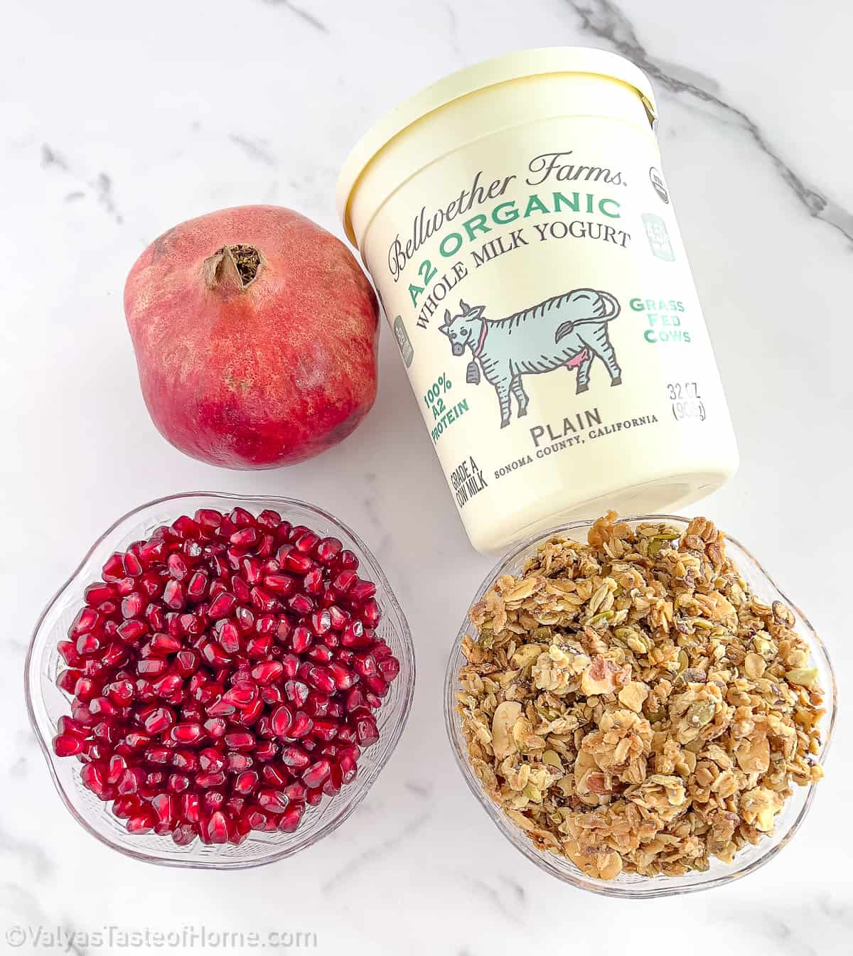All you need are some simple pantry staple ingredients to make this pomegranate parfait recipe at home.