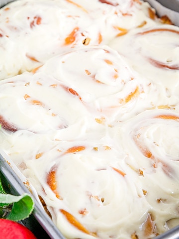 These apple pie cinnamon rolls are not just enjoyable to bake but also a joy to eat. The contrast between the soft, light dough and the rich, flavorful apple pie filling creates a variety of textures in every bite.