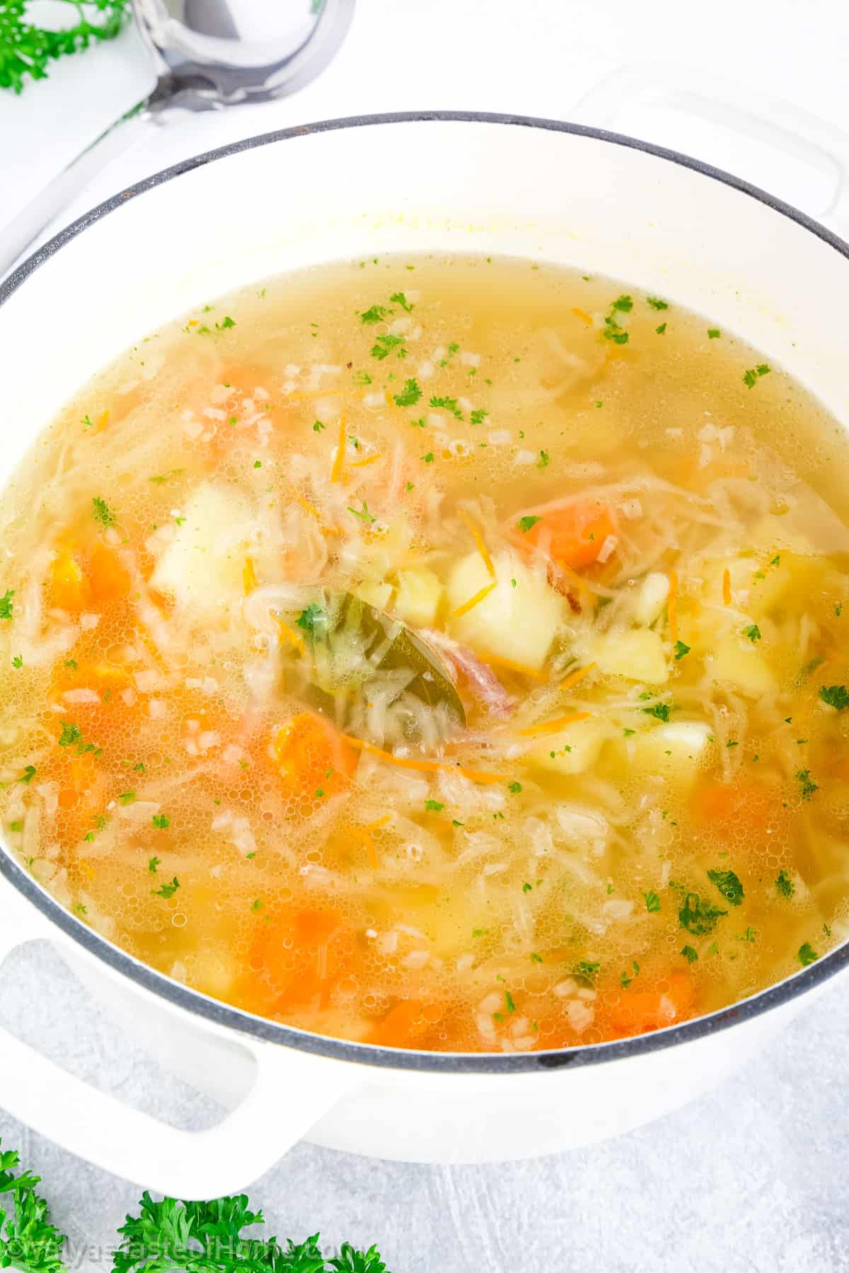 Ukrainian sauerkraut soup, or Kapusniak, is a rich and flavorful dish deeply rooted in both taste and tradition.