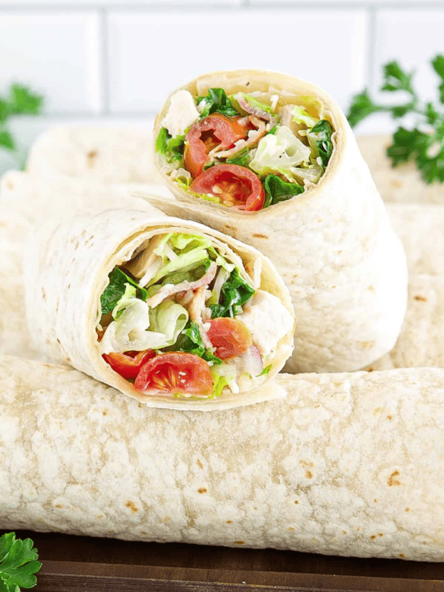 Homemade Caesar Salad Wraps