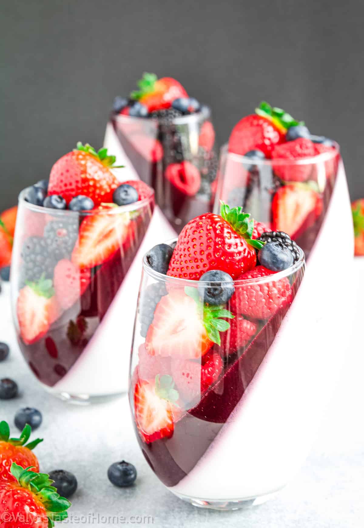 New Year’s Eve dessert is the perfect way to elevate your New Year’s Eve celebration - it’s a vanilla mousse with berry jello puree. 