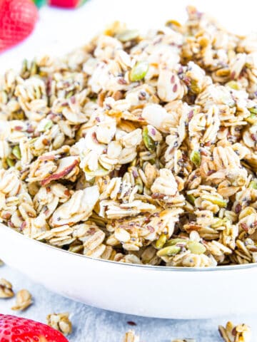 his brown butter maple granola recipe is not your average granola. The brown butter adds a depth of flavor that makes this granola truly unique and irresistible, perfect for a wholesome breakfast or a healthy snack on the go.