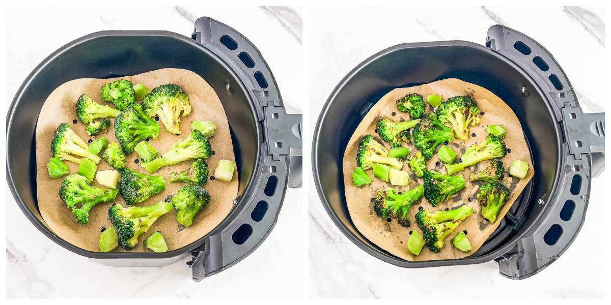 Air fry for an additional 8-10 minutes or until the broccoli is crispy and brown.